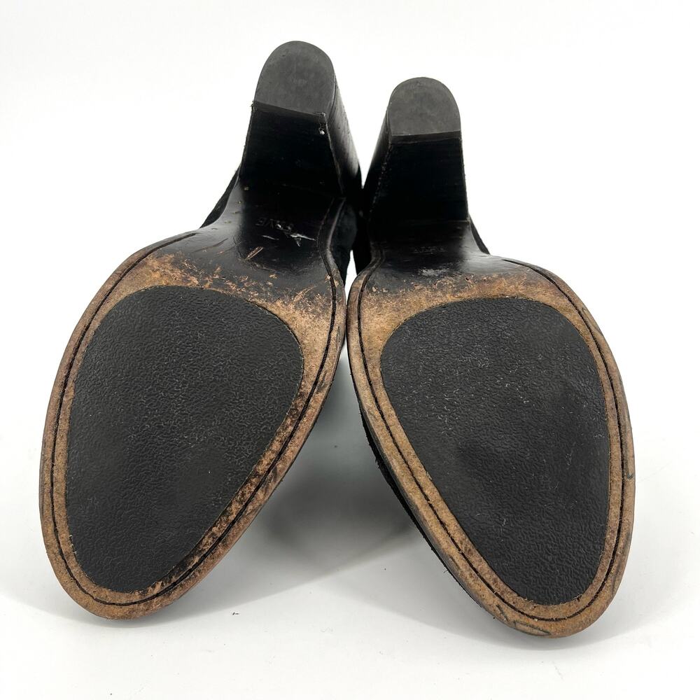 Frye Black Suede Heeled Side Zip Myra Ankle Boots (9.5) - Picture 9 of 10